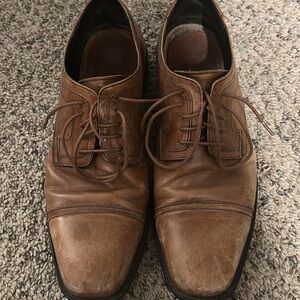 Johnston & Murphy Tan Leather Oxfords